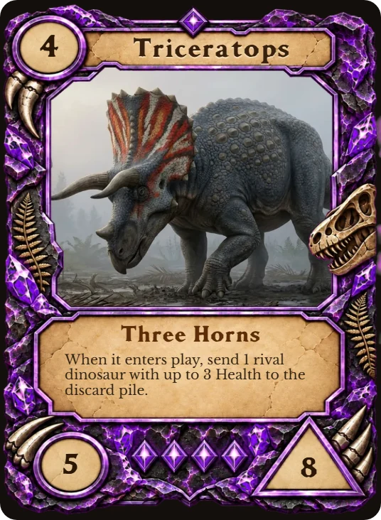 Triceratops card